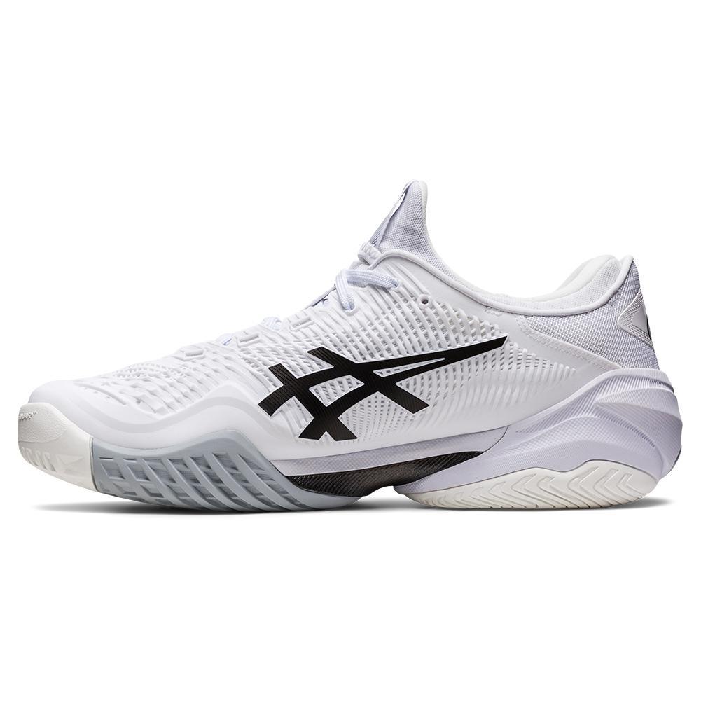 Men`s Court FF 3 Tennis Shoes White and Black Footwear Asics