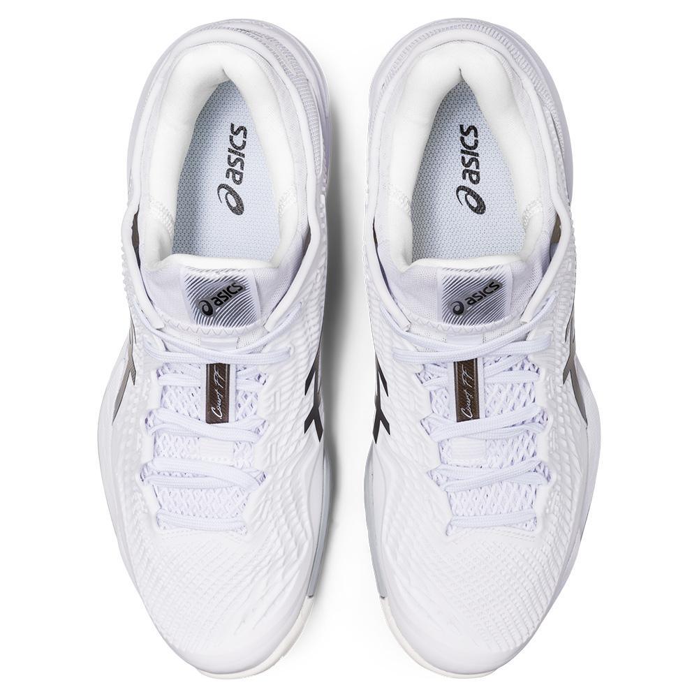 Men`s Court FF 3 Tennis Shoes White and Black Footwear Asics