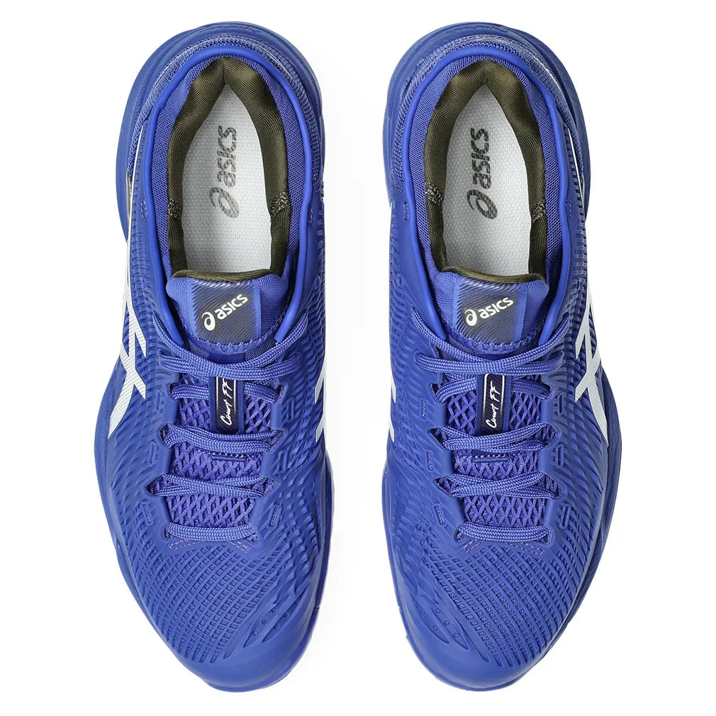 Men`s Court FF 3 Tennis Shoes Dark Cobalt and White Footwear Asics