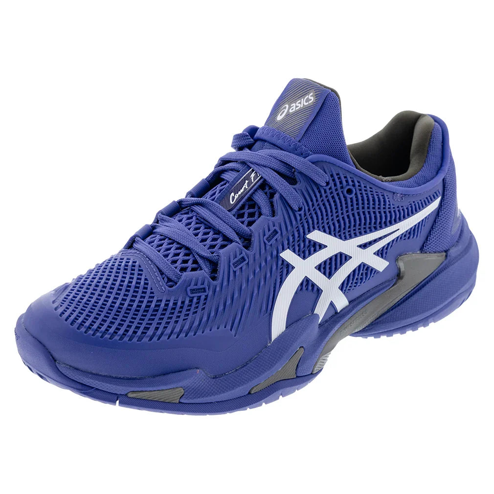Men`s Court FF 3 Tennis Shoes Dark Cobalt and White Footwear Asics