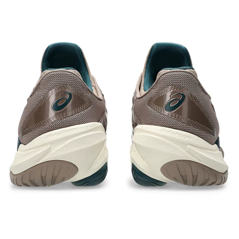 Men`s Court FF 3 Tennis Shoes Taupe Grey and White Footwear Asics