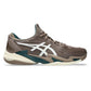 Men`s Court FF 3 Tennis Shoes Taupe Grey and White Footwear Asics