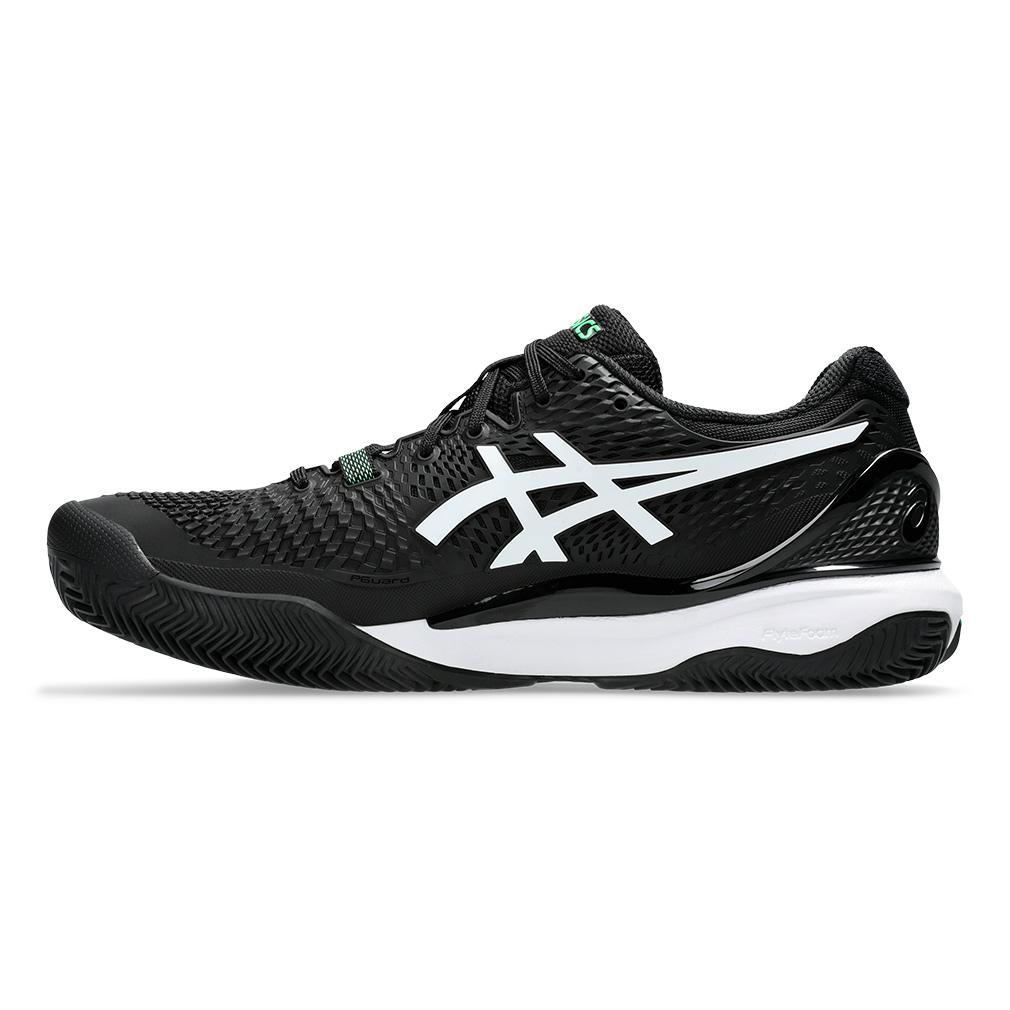 Men's GEL-Resolution 9 Clay Tennis Shoes Black and New Leaf Footwear Asics