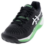 Men's GEL-Resolution 9 Clay Tennis Shoes Black and New Leaf Footwear Asics