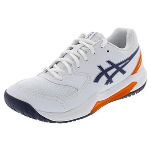 Men`s GEL-Dedicate 8 Tennis Shoes White and Indigo Fog Footwear Asics
