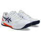 Men`s GEL-Dedicate 8 Tennis Shoes White and Indigo Fog Footwear Asics