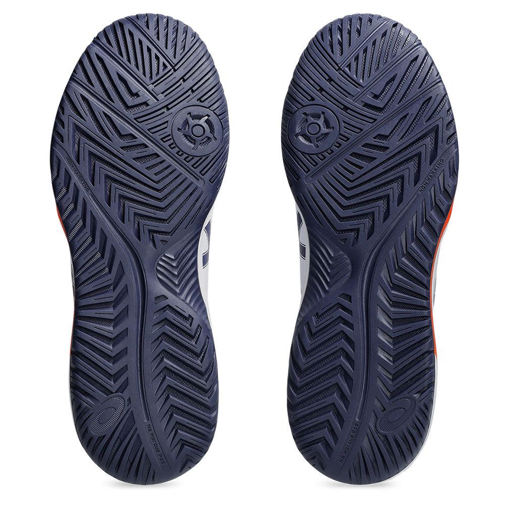 Men`s GEL-Dedicate 8 Tennis Shoes White and Indigo Fog Footwear Asics