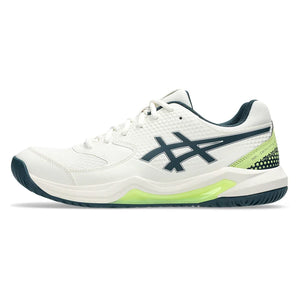 Men`s GEL-Dedicate 8 Pickleball Shoes Cream and Tranquil Teal Footwear Asics