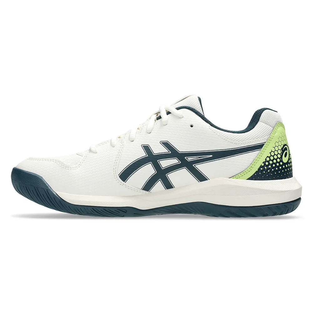 Men`s GEL-Dedicate 8 Pickleball Shoes Cream and Tranquil Teal Footwear Asics