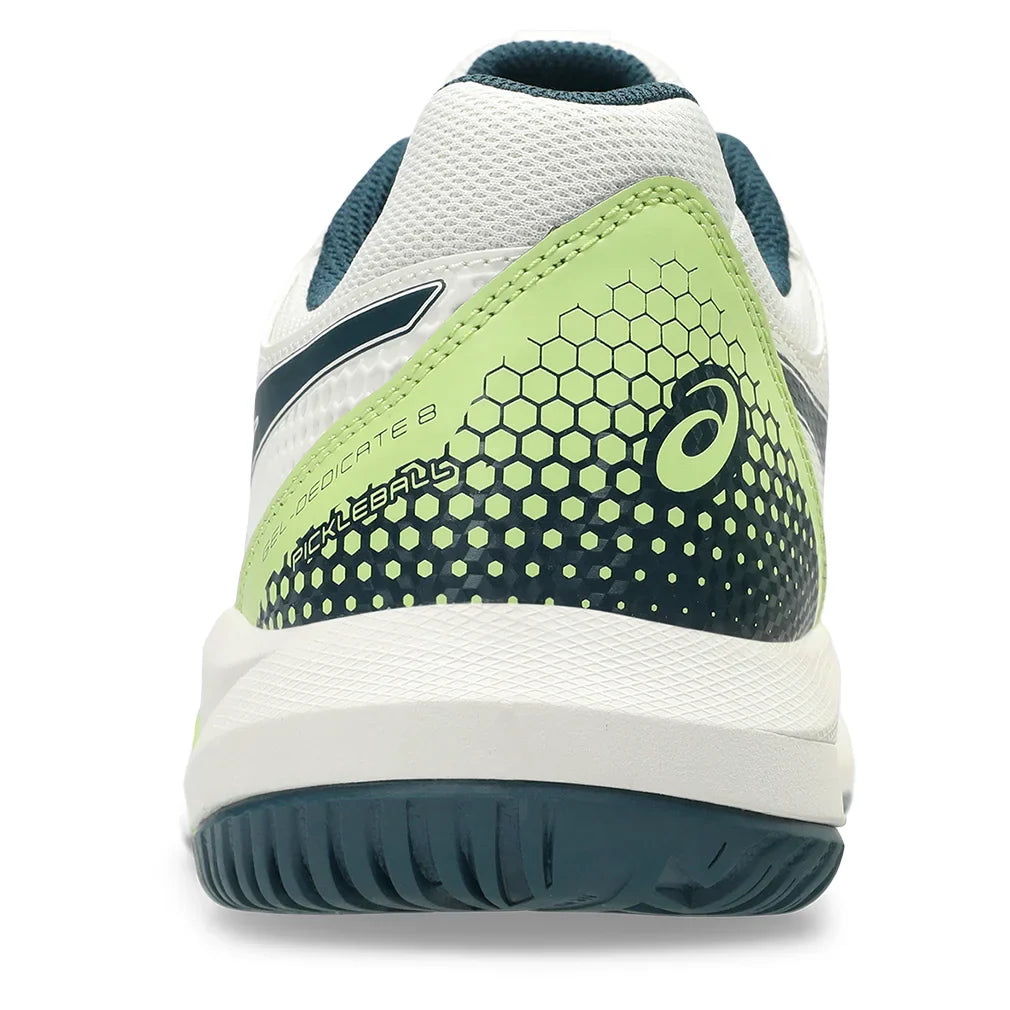 Men`s GEL-Dedicate 8 Pickleball Shoes Cream and Tranquil Teal Footwear Asics