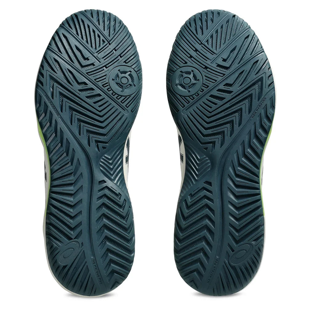 Men`s GEL-Dedicate 8 Pickleball Shoes Cream and Tranquil Teal Footwear Asics