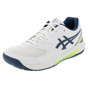 Men`s GEL-Dedicate 8 Pickleball Shoes Cream and Tranquil Teal Footwear Asics
