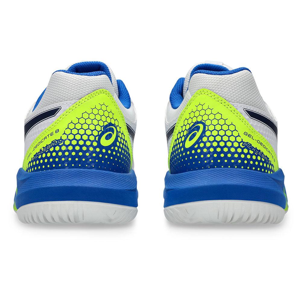 Men`s GEL-Dedicate 8 Pickleball Shoes White and Black Footwear Asics