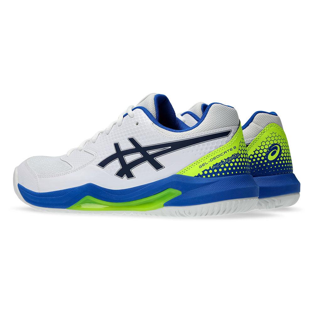 Men`s GEL-Dedicate 8 Pickleball Shoes White and Black Footwear Asics