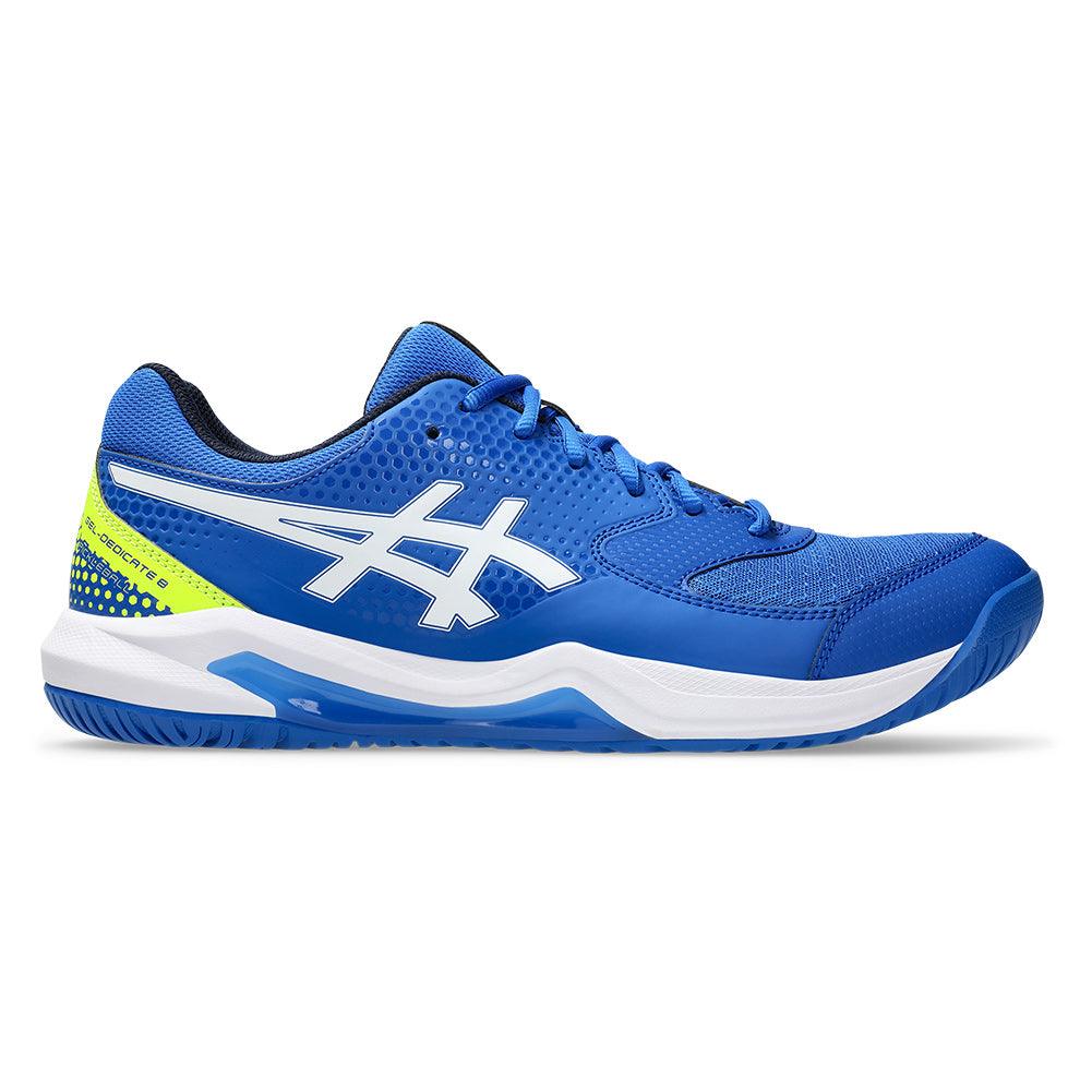Men`s GEL-Dedicate 8 Pickleball Shoes Illusion Blue and White Footwear Asics