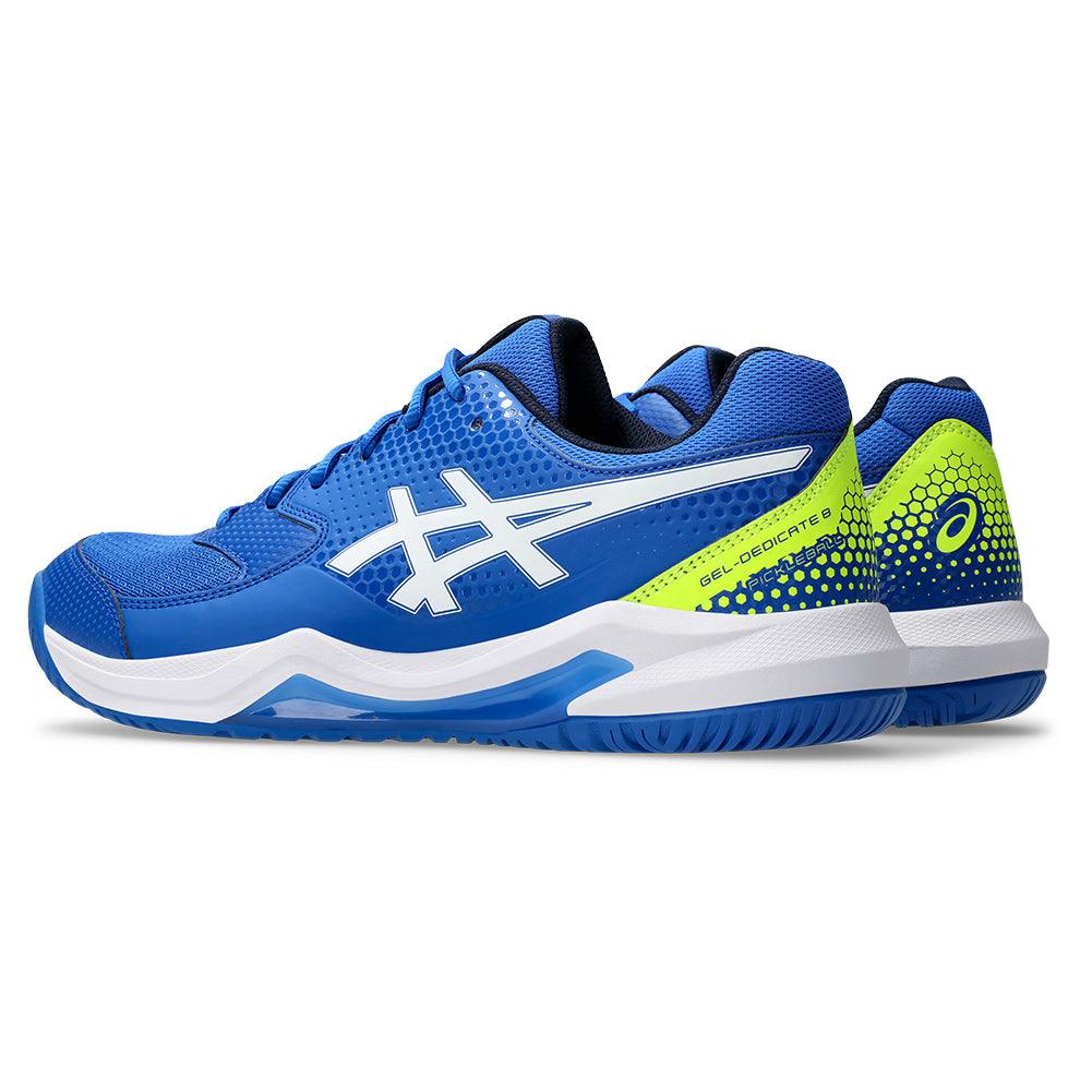 Men`s GEL-Dedicate 8 Pickleball Shoes Illusion Blue and White Footwear Asics