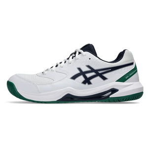 Men`s GEL-Dedicate 8 Wide Tennis Shoes White and Midnight Footwear Asics