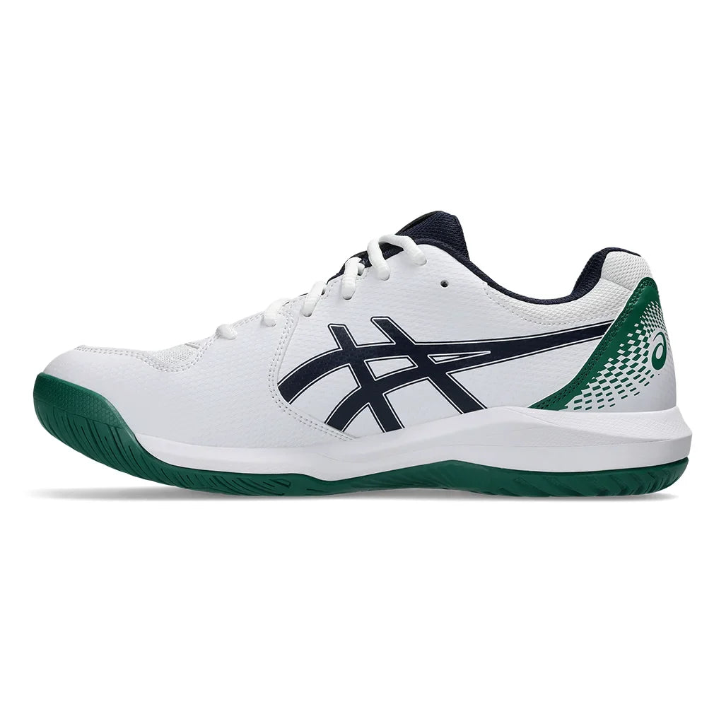 Men`s GEL-Dedicate 8 Wide Tennis Shoes White and Midnight Footwear Asics