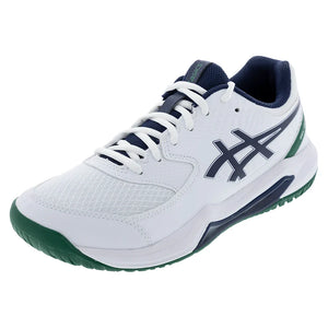 Men`s GEL-Dedicate 8 Wide Tennis Shoes White and Midnight Footwear Asics