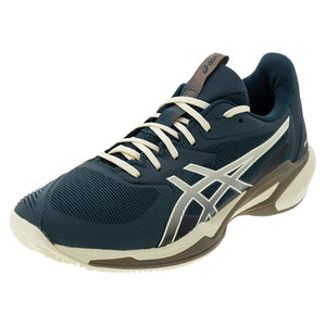 Men`s Solution Speed FF 3 Clay Tennis Shoes Saxon Green and Birch Footwear Asics