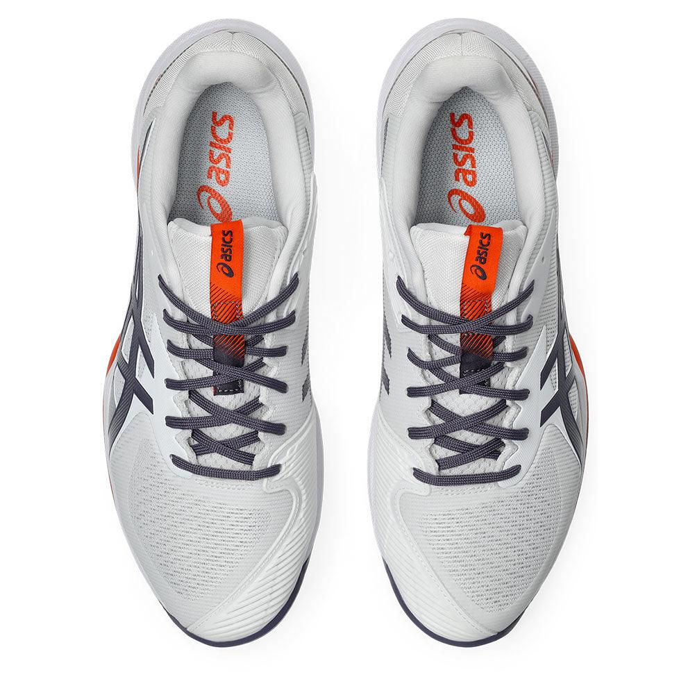 Men`s Solution Speed FF 3 Clay Tennis Shoes White and Greyish Purple Footwear Asics