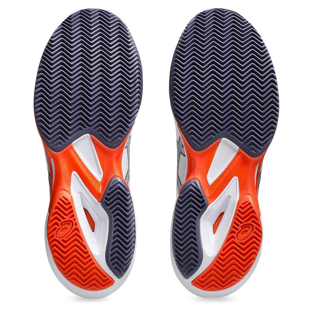 Men`s Solution Speed FF 3 Clay Tennis Shoes White and Greyish Purple Footwear Asics