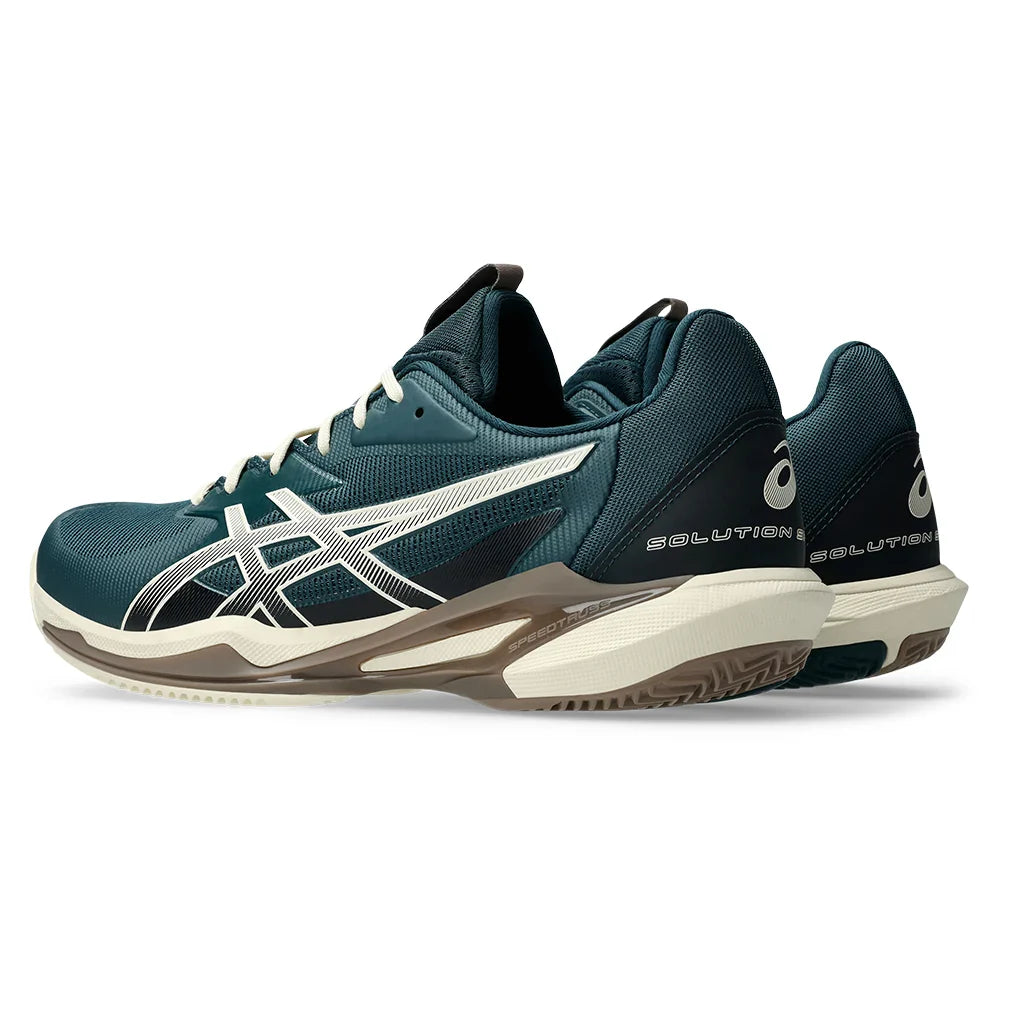 Men`s Solution Speed FF 3 Clay Tennis Shoes Saxon Green and Birch Footwear Asics