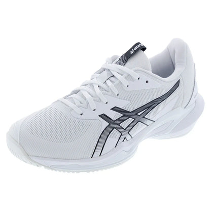 Men's Solution Speed FF 3 Tennis Shoes White and Black Footwear Asics
