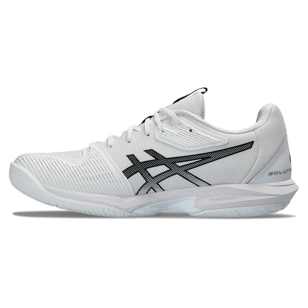 Men's Solution Speed FF 3 Tennis Shoes White and Black Footwear Asics