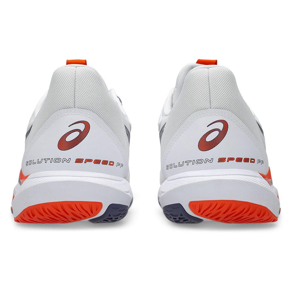 Men`s Solution Speed FF 3 Tennis Shoes White and Greyish Purple Footwear Asics