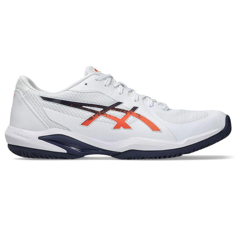 Men`s Solution Swift FF 2 Tennis Shoes White and Nova Orange Footwear Asics