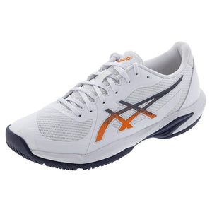 Men`s Solution Swift FF 2 Tennis Shoes White and Nova Orange Footwear Asics