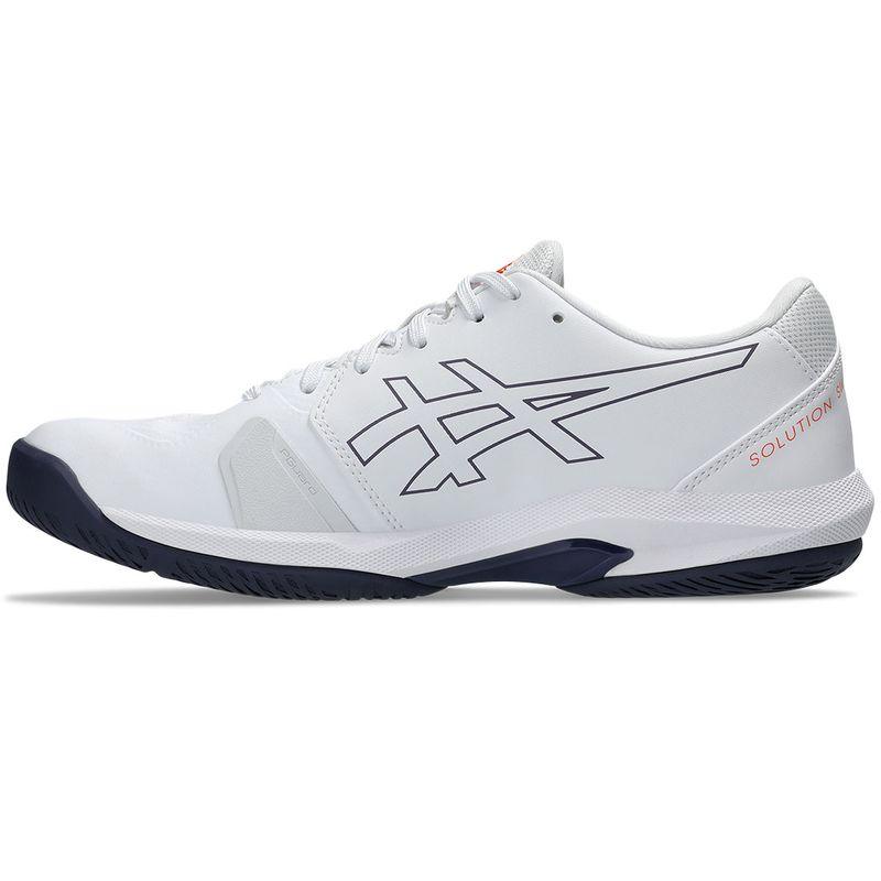Men`s Solution Swift FF 2 Tennis Shoes White and Nova Orange Footwear Asics