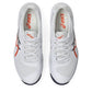 Men`s Solution Swift FF 2 Tennis Shoes White and Nova Orange Footwear Asics