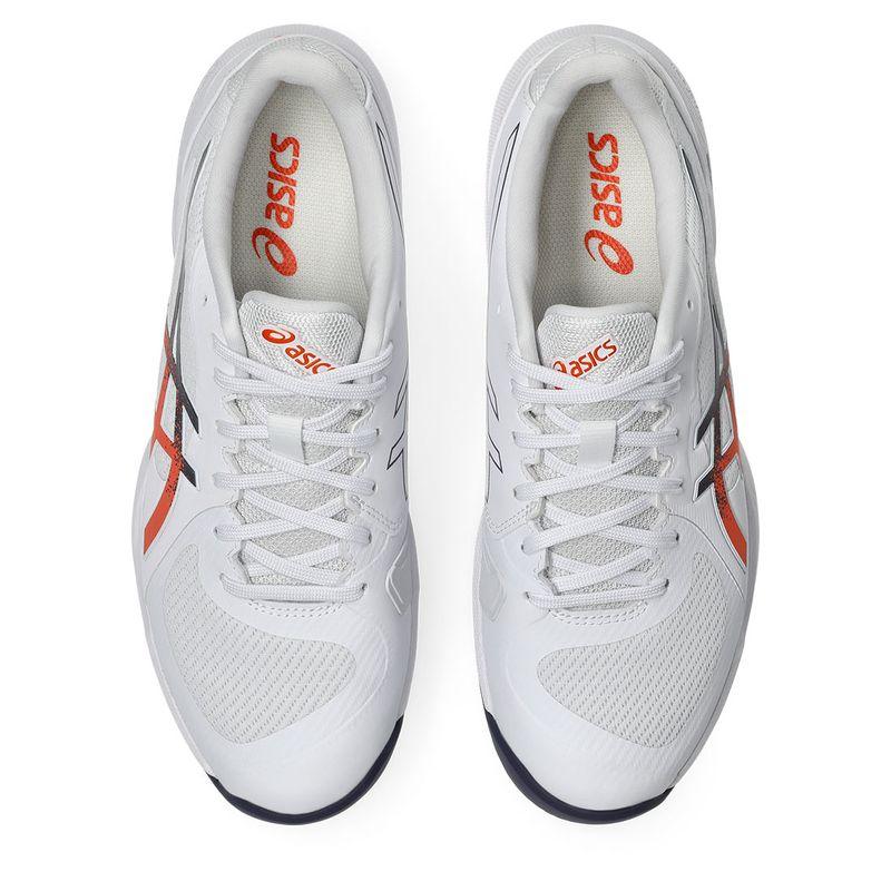 Men`s Solution Swift FF 2 Tennis Shoes White and Nova Orange Footwear Asics