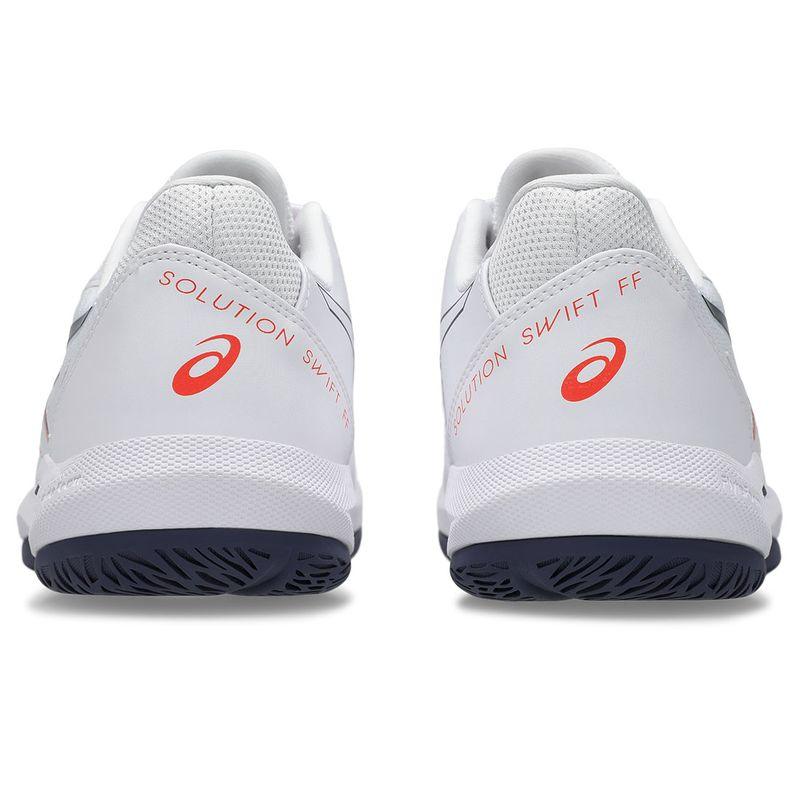 Men`s Solution Swift FF 2 Tennis Shoes White and Nova Orange Footwear Asics