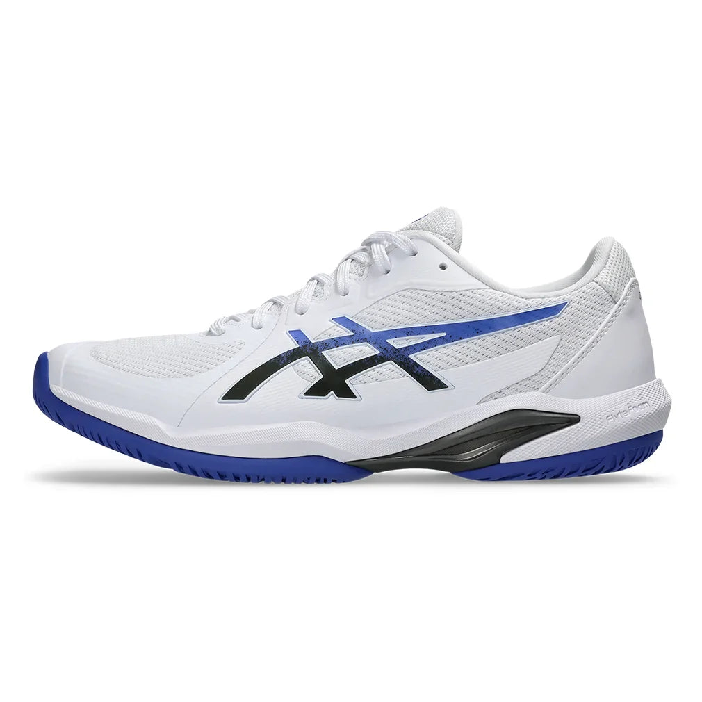 Men`s Solution Swift FF 2 Tennis Shoes White and Dark Cobalt Footwear Asics