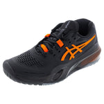 Men`s GEL-Resolution X Tennis Shoes Black and Shocking Orange Footwear Asics