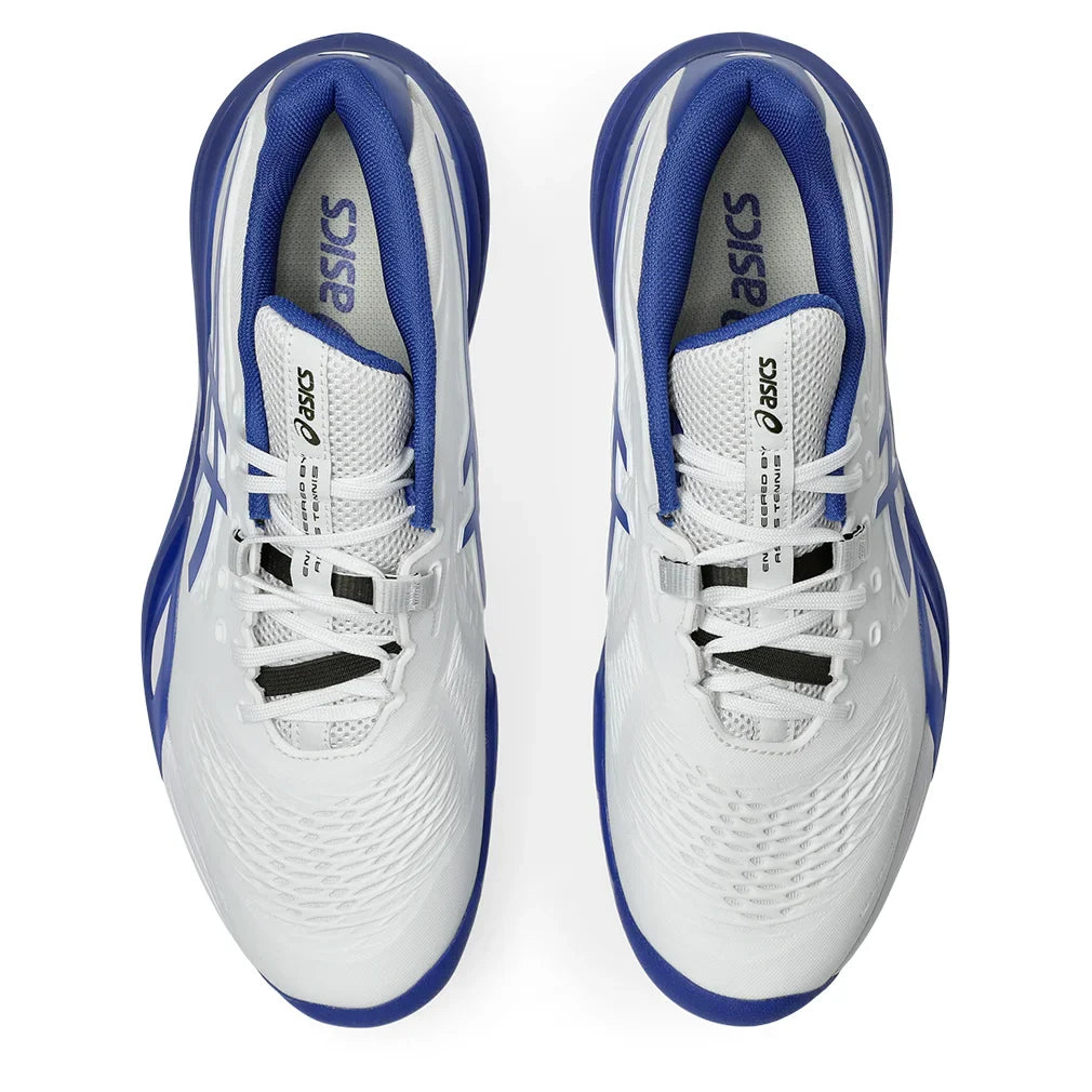 Men`s GEL-Resolution X Tennis Shoes White and Dark Cobalt Footwear Asics