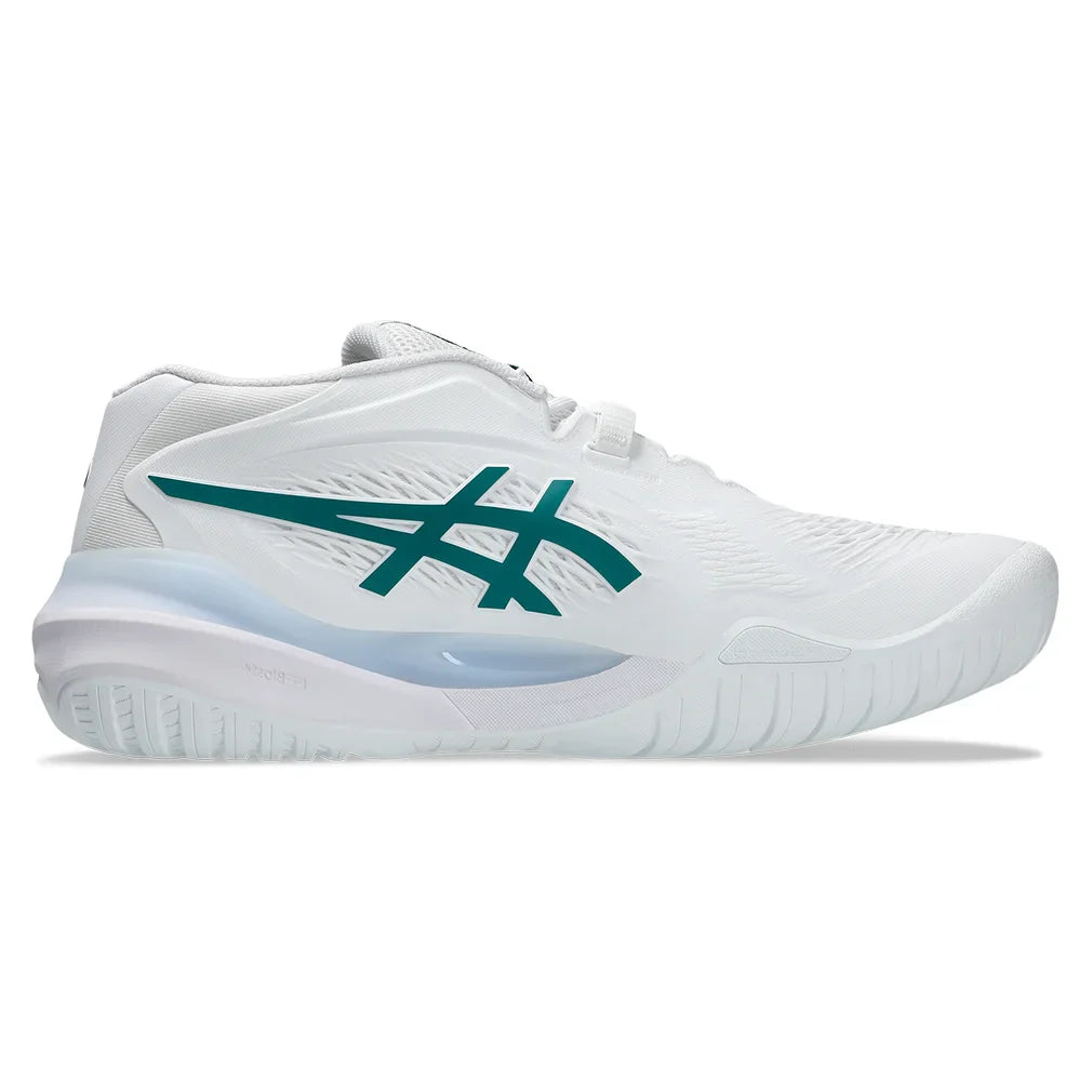 Men`s GEL-Resolution X Tennis Shoes White and Pitch Green Footwear Asics