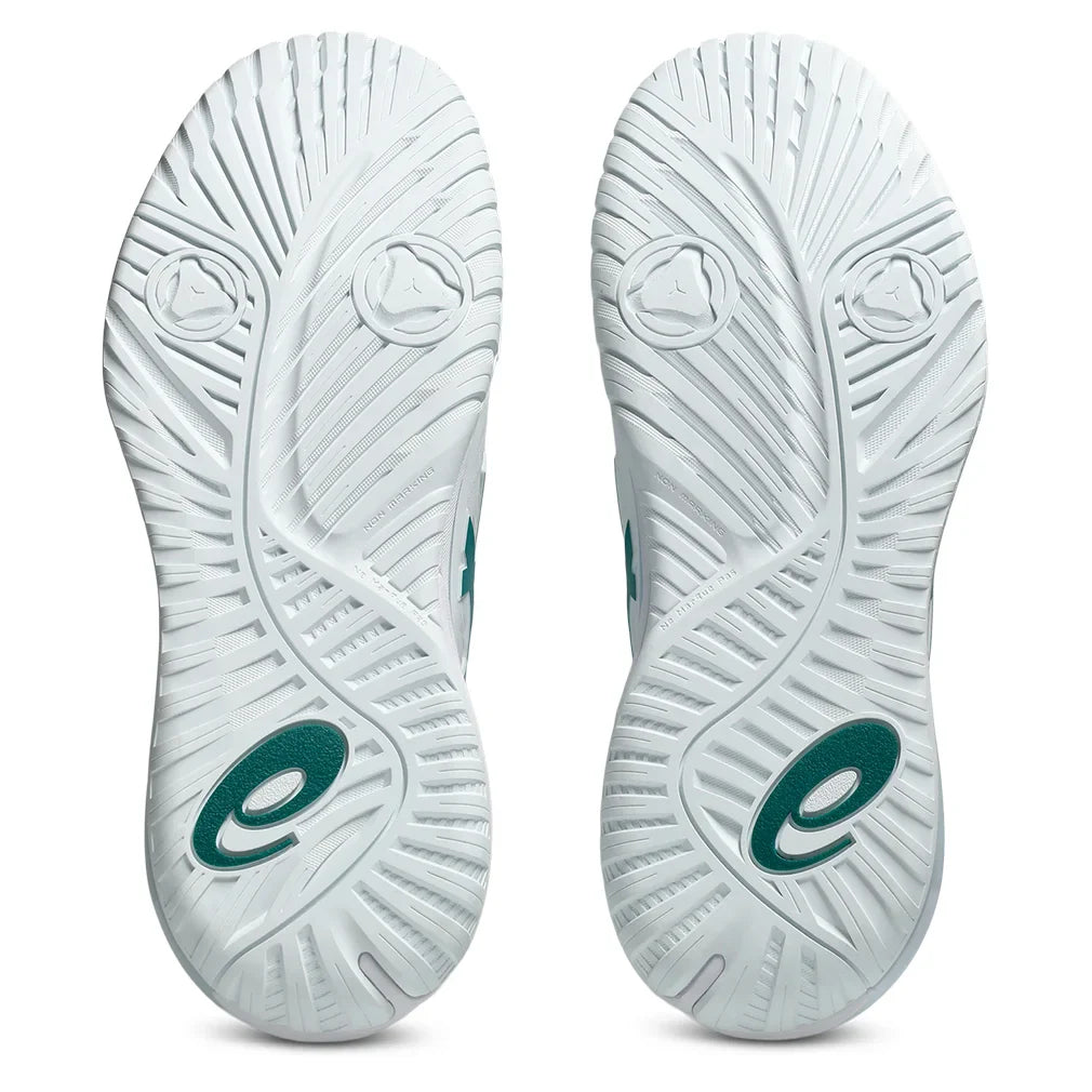 Men`s GEL-Resolution X Tennis Shoes White and Pitch Green Footwear Asics
