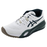 Men`s GEL-Resolution X Tennis Shoes White and Saxon Green Footwear Asics