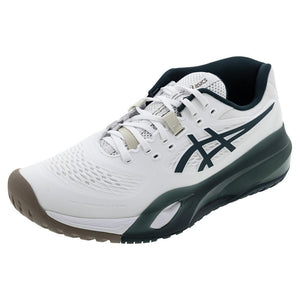 Men`s GEL-Resolution X Tennis Shoes White and Saxon Green Footwear Asics