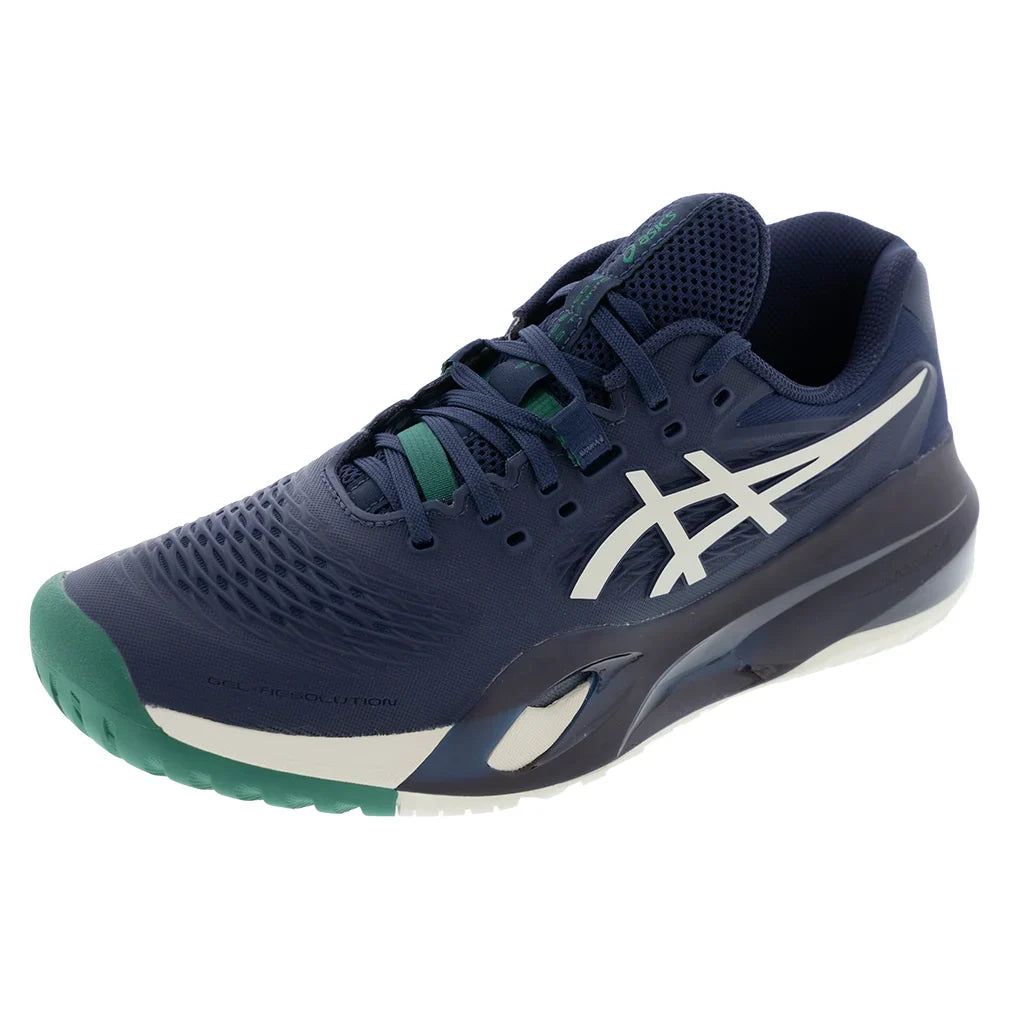 Men`s GEL-Resolution X Tennis Shoes Midnight and Cream Footwear Asics