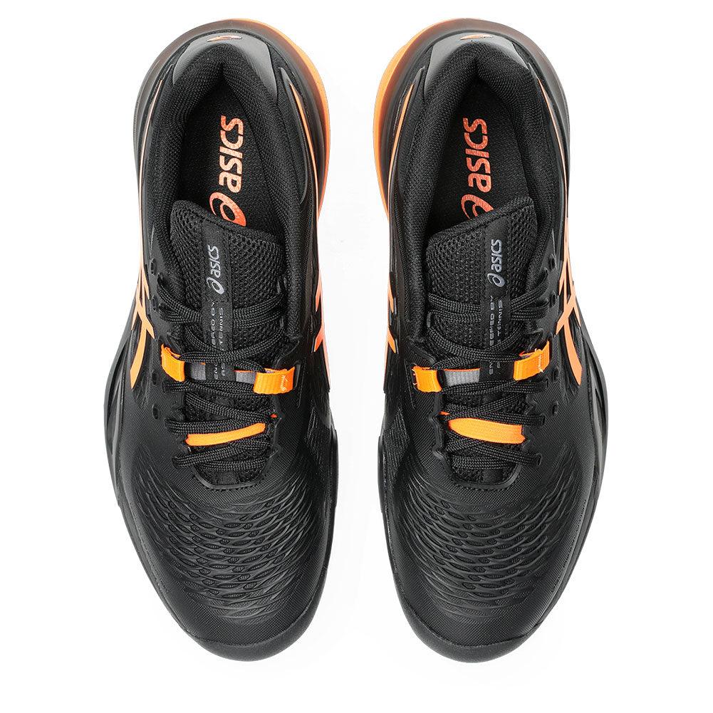 Men`s GEL-Resolution X Tennis Shoes Black and Shocking Orange Footwear Asics