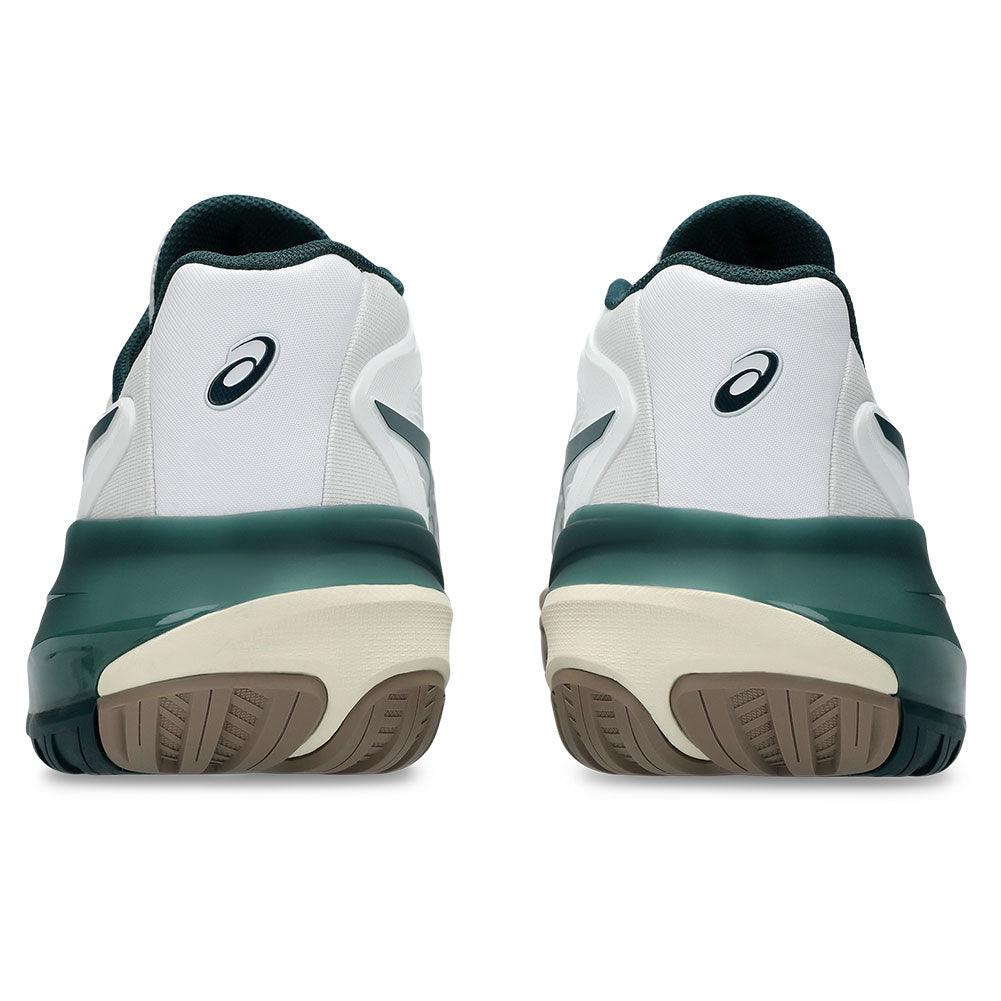 Men`s GEL-Resolution X Tennis Shoes White and Saxon Green Footwear Asics