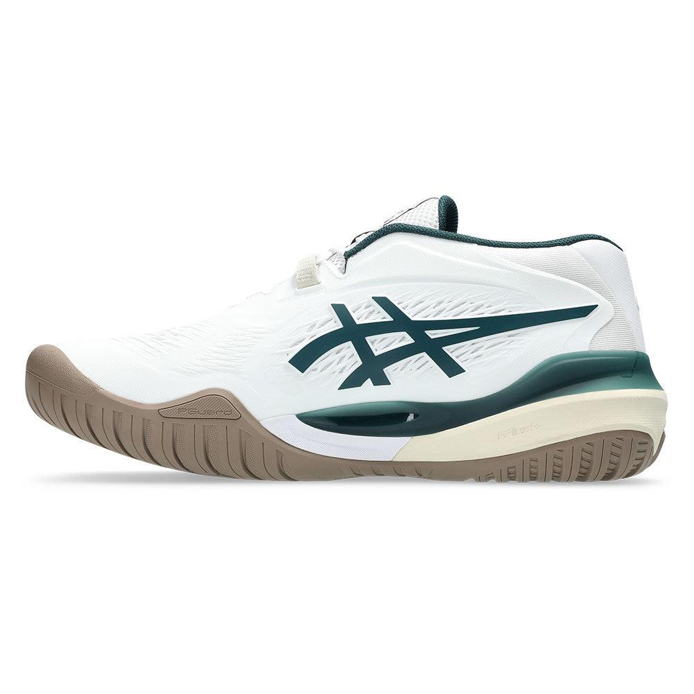 Men`s GEL-Resolution X Tennis Shoes White and Saxon Green Footwear Asics