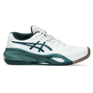 Men`s GEL-Resolution X Tennis Shoes White and Saxon Green Footwear Asics