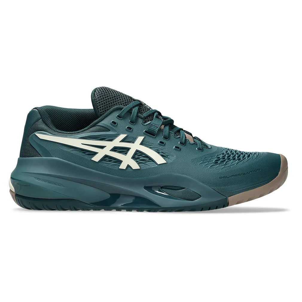 Men`s GEL-Resolution X Tennis Shoes Saxon Green and Birch Footwear Asics