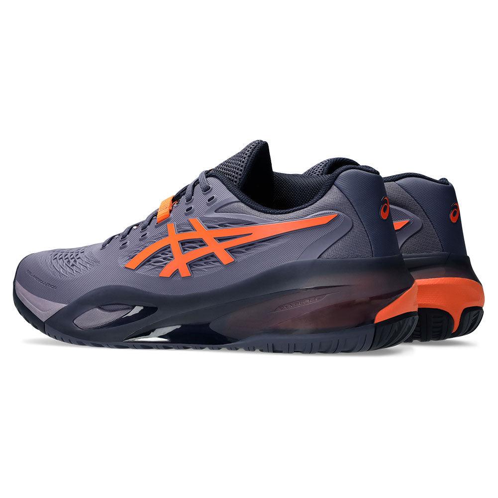 Men`s GEL-Resolution X Tennis Shoes Greyish Purple and Nova Orange Footwear Asics